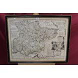 Emanuel Bowen (1693 - 1767), hand-coloured engraved map - An Accurate Map of the County of Essex,