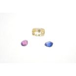 Unmounted oval cut blue sapphire,