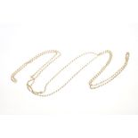 Long 9ct gold belcher link chain,