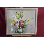 Ronald Ronaldson (1919-2015), oil on board, 'Bouquet of Flowers', signed 61 x 71cm,