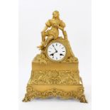 19th century French mantel clock with eight day movement,