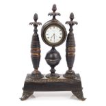 Unusual late 18th / early 19th century mantel clock with fine quality pocket watch movement,