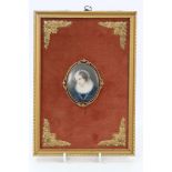 English School late 19th / early 20th century miniature portrait on ivory of Mary Queen of Scots,