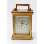 Early 20th century carriage clock with timepiece movement,