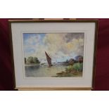 Norris Fowler Willatt (1859 - 1924), pair of watercolours - Broadland scenes, signed,