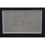 Arthur Lett-Haines (1894-1978) pencil, two horse studies, 12 x 22.