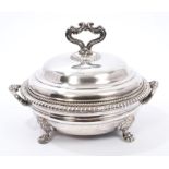Good quality early 19th century Old Sheffield Plate tureen of circular form,