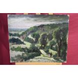 Paul Earee (1888 - 1968), oil on canvas laid onto board - 'Wood Environ', signed,