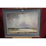 George Robert Rushton (1869 - 1947), watercolour - On The Orwell, signed, in glazed gilt frame,