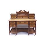 Good late 19th century walnut desk by James Shoolbred & Co.