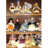 Margaret (Bill) Shaw nee Earee - textiles - group of eighteen handmade dolls depicting historic