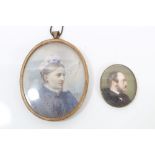 English School (late 19th century), portrait miniature on ivory - Prince Albert,