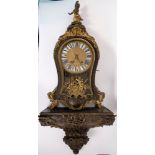 Impressive large Louis XV and later wall-mounted bracket clock,