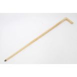 19th century whalebone walking stick with straight tapered shaft,