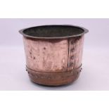 Small copper vessel of riveted form,