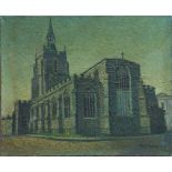 Paul Earee (1888 - 1968), oil on canvas - St Peter's Church, Sudbury, signed,