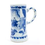 Mid-17th century transitional / late Ming period Chinese blue and white tankard of splayed