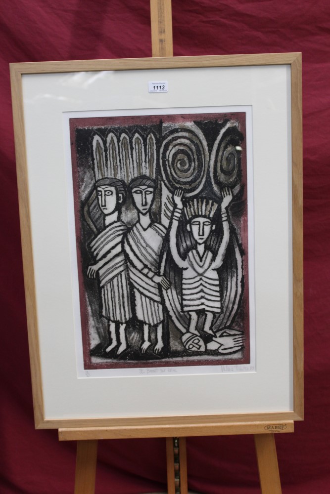 Valerie Thornton (1931 - 1991), signed limited edition etching - St.