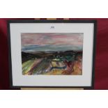 Joan Hodes (b. 1925), watercolour - Approaching Storm, signed, in glazed frame, 33cm x 47cm.