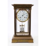 Late 19th / early 20th century French four-glass mantel clock with eight day movement striking on a