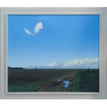 Jonathan Briggs (born 1956) acrylic on canvas 'Early evening near Alderton, Suffolk',