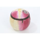 18th century Staffordshire enamel box in the form of a peach,