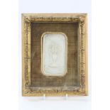 19th century Dieppe ivory carved relief panel with formal arrangement of vase of flowers scroll
