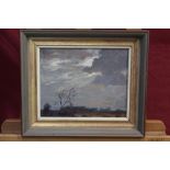 *Charles Debenham (b. 1933), oil on board - Evening Clouds, signed, 1973, framed, 19.5cm x 24.