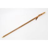 Regency ivory-topped Malacca cane with ivory ferrule,