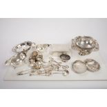 Selection of miscellaneous early 20th century and later silver and white metal - including sauce