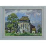 *Leonard Russell Squirrell (1893 - 1979), pencil and watercolour - Rumburgh Priory, near Halesworth,