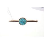 Victorian turquoise bar brooch,