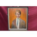 *Tom Keating (1917 - 1984), oil on board - portrait of David de Gans, signed, framed, 48.5cm x 58cm.