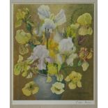 *Cedric Morris (1889 - 1982), photo-lithographic print - Irises and poppies in a vase,