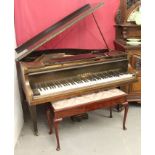 Early 20th century mahogany baby grand piano by Cramer, London, no.