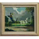 *Doris Zinkeisen (1898-1991), oil on canvas, Carriage Ride, signed, 50 x 61cm,