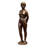 Bernard Reynolds (1915 - 1997), bronze sculpture - a standing female nude, Denise,