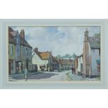 *Leonard Russell Squirrell (1893 - 1979), pencil and watercolour - Bildeston High Street,