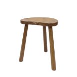 Robert 'Mouseman' Thompson of Kilburn, carved oak stool,