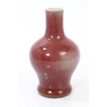 19th century Chinese sang-de-boeuf glazed baluster vase,