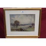 George Robert Rushton (1869 - 1947), watercolour - Martlesham Creek, signed, in glazed gilt frame,