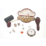 Group of jewellery and bijouterie - to include a George III silver pair-cased pocket watch made for