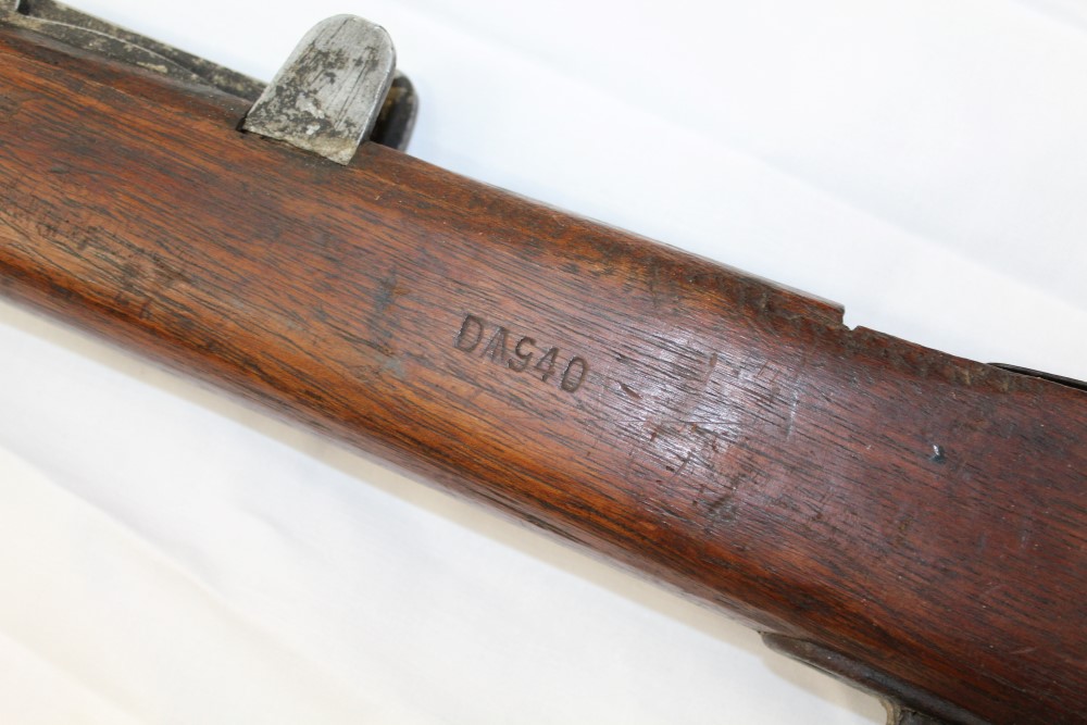 Rare Second World War Home Guard dummy drill rifle with wooden stock and metal mounts - complete - Image 2 of 5