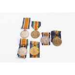 Three First World War pairs - comprising War and Victory medals, named to GS - 17901 SJT. F. F.