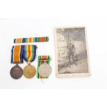 First World War / Second World War trio - comprising War and Victory medals, named to 7341. SGT. J.