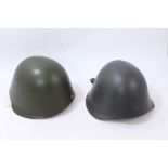 Danish M23 pattern helmet, together with another similar,