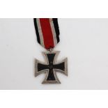 Second World War Nazi Iron Cross (second class) and miniature