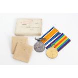 First World War pair - comprising War and Victory medals in box of issue, named to 397783 A. SJT. A.