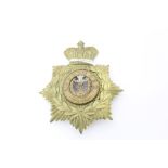 Victorian other ranks - blue cloth helmet plate - Middlesex Regiment - brass