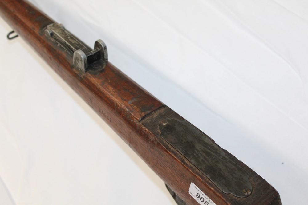 Rare Second World War Home Guard dummy drill rifle with wooden stock and metal mounts - complete - Image 4 of 5